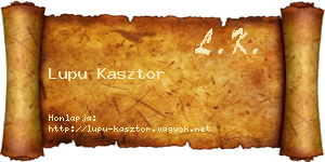 Lupu Kasztor névjegykártya